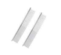 Lightweight Stainless Steel Comb Dense Double-Toothed Straight Comb Home Long-Hair Portable Detangler Hairbrush Multipurpose multifunctional(S)