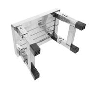 Lightweight Stainless Steel Folding Stool 28x19x19cm Anti Slip Step Stool for Adults Portable Utili Bench for Kitchen Bathroom Travel & Outdoor Use
