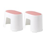 Lightweight Step Stools - Set of 2 Non-Slip Kitchen & Bathroom Stools Stackable Height-Enhancing Auxiliary Benches (M)