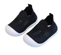 Lightweight Stretchable Toddler Floor Shoes Soft Mesh Upper & Easy Wear for Learning to Walk Nonslip Infant Walking Shoe Black