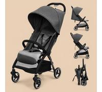 Lightweight Stroller, Travel Stroller With 3 Tilt Positions, Fully Reclining From Birth Up To 22kg, Foldable Baby Stroller With Cup Holder And Shock Absorbing EVA Wheels