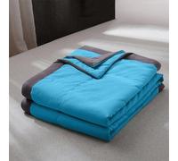Lightweight Summer Blanket, Ultimate Cooling Blanket for Hot Sleepers, Breathable Cotton Filled All-Season Throw, Ideal for Air-Conditioned Rooms, Naps, and Night Sweats (Blue)