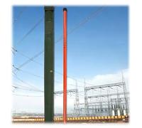 Lightweight Survey Rod Extender, Epoxy Resin Insulated Telescoping High Voltage Grade Stick, for Measure The Height of Cables, Street Lamps, Telephone Poles(Orange,10M/32.8FT)