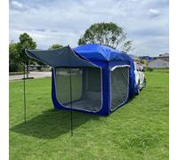 Lightweight SUV Camping Tent (Up to 4-Person), Waterproof Car Tent with Thickened Poles, Car Camping Accessories, Easy Setup for Backpacking Traveling Hiking Outdoors(Blue)