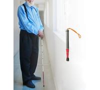 Lightweight Telescopic 8-section Titanium Alloy Walking Stick For The Visually Impaired - Reflective Film Cane For Enhanced Safety And Support 138cm/54.3