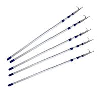Lightweight Telescoping Boat Hook Pole - Adjustable Extension Pole for Docking, Water, and Cargo Handling - 5 Pieces(19.7ft)