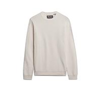 Lightweight textured cotton sweater Superdry Blanc 3XL