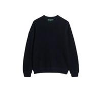 Lightweight textured cotton sweater Superdry Bleu M