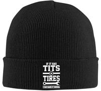 Lightweight Thermal Hat,If It Has Tit Or Tires I Can Make It Squal,Brimless Hat,Breathable Knitted Cap for Running,Daily Wear,Travel