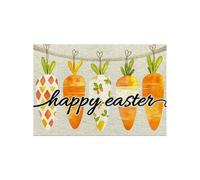 Lightweight Throw Blankets for Summer Easter Doormat Cute Soft Easter Rug Happy Welcome Floormat Decorative For Party Daily Door Knit Throws (A, 50x80cm)