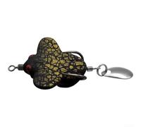 Lightweight Topwater Frog 5.9cm Easy Cast Distance(Black)
