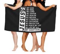 Lightweight Towel Religious Faith Jesus Microfiber Towel Personalized Swimming Towel Super Absorbent Beach Towel 80X130Cm For Picnic, Kids, Shower