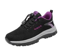 Lightweight Trainers Women's Comfortable Plain Bow Tie Weave Trainers Women Korean Fashion Round Casual Shoes Thick Bottom Running Shoes Older Mothers Sports Shoes Trainers Lightweight, black, 6 UK