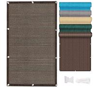 Lightweight Transparent Polyester Balcony Sail 135x250 cm, Perfect for Patio Garden Cladding, Includes Cable Ties, Ideal for Balcony Railing, Brown Color
