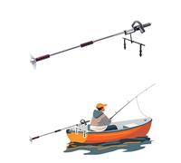 Lightweight Trolling Motor for Fishing Kayak & SUP, Steerable Drill Propeller with Clamp/Bracket, Emergency Paddle Thrust Engine (L-125cm/49.25")