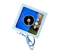 Lightweight Turntable Player Keychain Music Box Musical Instrument Key Holder for Commuting or Outdoor Activities Retro Record Player Keychain