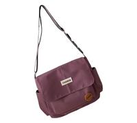 Lightweight Unisex Shoulder Satchel Water-Resistant Fabric Multiple Pockets Ideal For Professionals Outdoor Essentials Travel, Purple, Mass Beauty