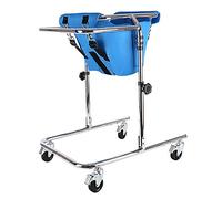 Lightweight Upright Walker for Kids Cerebral Palsy Disability Rehabilitation Training,Foldable Toddlers Rolling Walker with Wheels and Seat,Blue,M