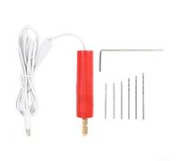 Lightweight Usb Powered For Mini Drill Compact Aluminium Design For Polishing Grinding Wood Paper Up To 10mm Thick Aluminum Diy Projects With Comfortable Cylindrical Grip And Easy Switch(red)