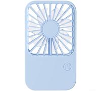 Lightweight USB-Powered Pocket Fan With 3 Wind Speeds 6 Blade Rotor And 180 Degree Airflow For On-the-Go Refreshment(Blue)