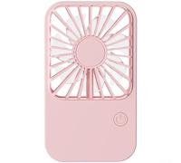 Lightweight USB-Powered Pocket Fan With 3 Wind Speeds 6 Blade Rotor And 180 Degree Airflow For On-the-Go Refreshment(Pink)