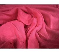 Lightweight Voile Stretch Woven cdress, Blouse Fabric, per metre - Plain - Cerise Pink
