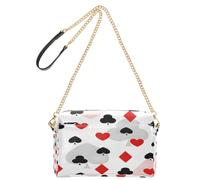 Lightweight Water Resistant Plum Blossoms Love Peach Hearts Vegan Leather Sling Purse, Women Compact Daily Crossbody Shoulder Bag