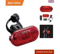 Lightweight Waterproof Bicycle Rear Light - 3 Light Settings with Secure Mount