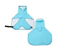Lightweight Waterproof Dog Raincoat for Small Medium Breeds, Reflective Hooded Pet Rain Poncho for Hiking Camping Daily Walks(Blue,7XL)