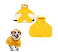 Lightweight Waterproof Dog Raincoat for Small Medium Breeds, Reflective Hooded Pet Rain Poncho for Hiking Camping Daily Walks(Yellow,7XL)