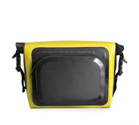 Lightweight Waterproof Front Bag for Cycling, Adjustable Waist Pack for Hiking Gear, PVC Coating for Durability (Yellow)