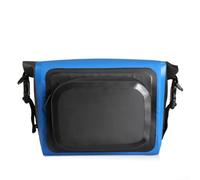 Lightweight Waterproof Front Bag for Cycling, Adjustable Waist Pack for Hiking Gear, PVC Coating for Durability (Light blue)
