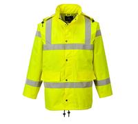 Lightweight Waterproof Hi Vis Class 3 Breathable Shell Jacket Portwest RT60