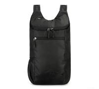 Lightweight Waterproof Hiking Daypack, Portable Foldable Backpack for Outdoor Sports and Commuting, 100g Ultra Compact Design with Adjustable Straps and Headphone Jack, 27 x 43 x 14 cm(Black)