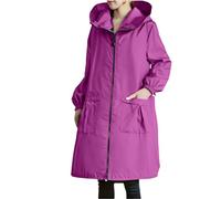 Lightweight Waterproof Jacket Womens Casual Active Outdoor Walking Raincoats With Hooded Breathable Zip Up Softshell Jackets With Pockets Ladies Plus Size Fall Winter Jackets Coats For Women