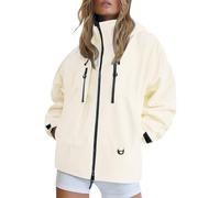 Lightweight Waterproof Jacket, Women's Outdoor Waterproof Jackets Ladies Lightweight Windbreaker with Pockets Casual Winter Warm Wind Proof Zip Up Coat Softshell Breathable Sports Coats