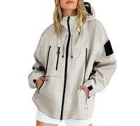 Lightweight Waterproof Jackets Women, Women's Waterproof Jackets Ladies Lightweight Windproof Packable Rain Jacket Raincoat Outdoor Windproof Running Golf Cycling Hiking Jacket with Hood 4-White XXL