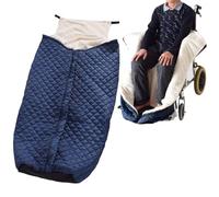 Lightweight Wheelchair Blanket with Zipper, Waterproof Wheelchair Warm Covers Leg Knee and Lower Body Universal fit Blankets for wheelchairs(Dark Blue)