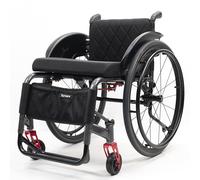 Lightweight Wheelchair,Comfortable Folding Wheelchair,All-Terrain Ultra Lightweight Sports Wheelchair Foldable Adjustable Footrest and Seat Height, Handbrakes,Wheelchair for Adults and Seniors(16.9in