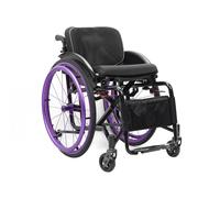 Lightweight Wheelchair for Adults, Folding Sports Wheelchair, Manual Wheelchairs with Hand Brake, Trolleys for Seniors Aircraft Travel (Sports, 16.5in)
