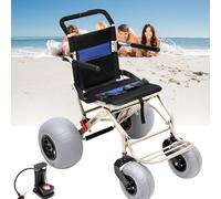 Lightweight Wheelchair for Adults, Folding Wheelchairs, Beach Wheelchair With12 X9 Balloon Tires,Quick-Rlease Wheels, Heavy-Duty 220lbs Capacity