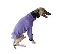 Lightweight Whippet 2 Leg Pajamas Color-Blocked Turtleneck Italian Greyhound Clothes Onesie Long Sleeves Dog Jumper Jumpsuit(Lila,2XL)