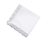 Lightweight White Cotton Handkerchief with Lace Trim Washable Breast Scarf Handkerchief for Adults Wedding Party White Handkerchiefs for Women White Handkerchiefs for Men