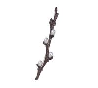 Lightweight Wintersweet Tree Branch Shaped Pin Brooch Badge Lapel Pin for Art Exhibitions Wedding Accessories Wintersweet Tree Branch Brooch