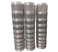 Lightweight Wire Mesh L8 Hot-dipped Galvanized Welded Wire Stock Fencing, Wire Netting Roll 800mm Height 50m Length Animal Sheep Cow Horse Fence Mesh, Sliver Garden Plant Supports, Tree Guards Fence