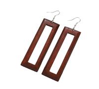 Lightweight Wooden Earrings With Retro Design For Fashion Forward Women Looking To Enhances Their Seasonal Wardrobe