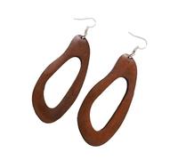 Lightweight Wooden Earrings With Retro Design For Fashion Forward Women Looking To Enhances Their Seasonal Wardrobe