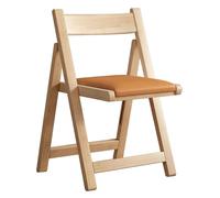 Lightweight Wooden Folding Chair with Stable A-Frame Leather Seat Cushions - Perfect for Home Office and Party Use - Portable & Design