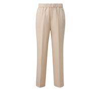 Lightweight Woven Ankle Dress Trousers for Women COMMA Beige 46