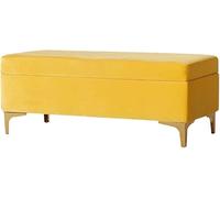 Lightweight Yellow Storage Stool, Stylish Home Entrance Bench, Versatile Bed End Stool for Leisure, ging & nizing, Durable Craftsmanship, Space-Saving Solution